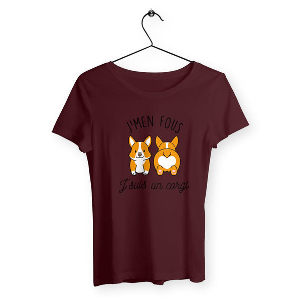 T-shirt femme - J'men fous j'suis un corgi - #shop_name - Premium Plus