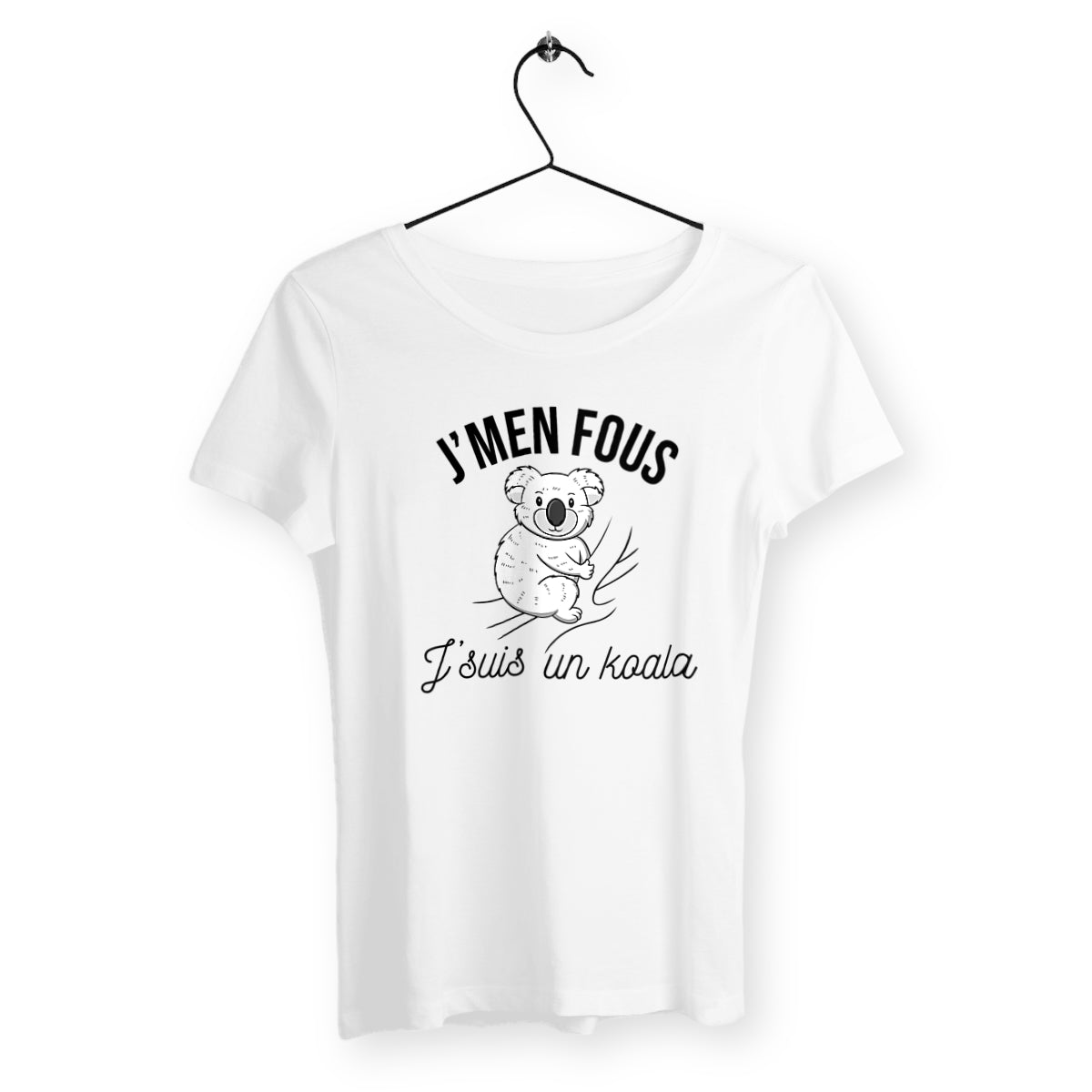 T-shirt femme - J'men fous j'suis un koala - #shop_name - Premium Plus