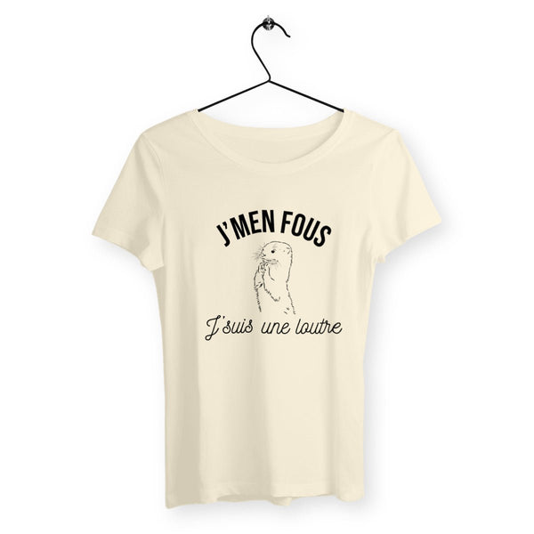 T-shirt femme - J'men fous, j'suis une loutre - #shop_name - Premium Plus