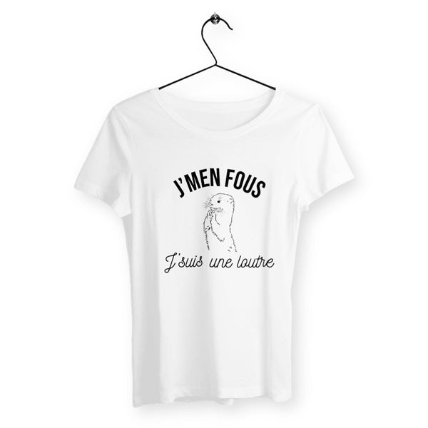 T-shirt femme - J'men fous, j'suis une loutre - #shop_name - Premium Plus