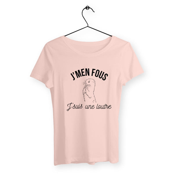 T-shirt femme - J'men fous, j'suis une loutre - #shop_name - Premium Plus