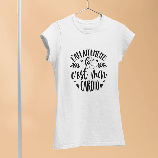 T-shirt femme L'allaitement c'est mon cardio