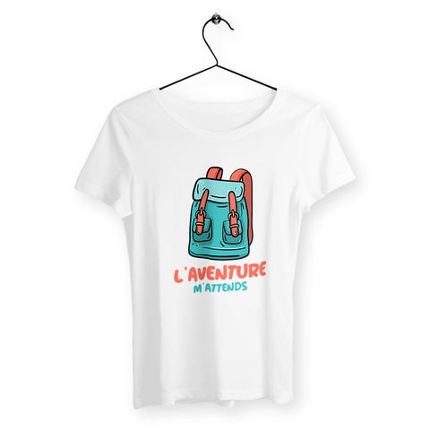 T-shirt femme - L'aventure m'attends - #shop_name - Premium Plus