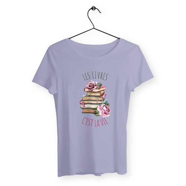 T-shirt femme - Les livres c'est la vie - #shop_name - Premium Plus