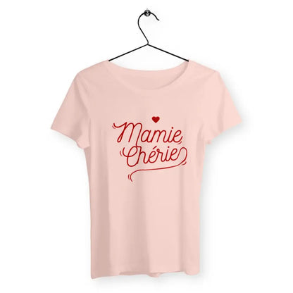 T-shirt femme Mamie Chérie, design doux et affectueux, parfait pour célébrer l'amour et la tendresse d'une mamie adorée.
