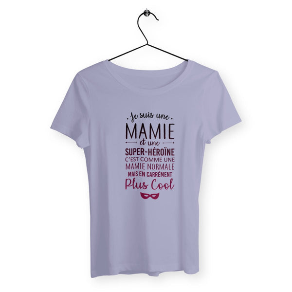 T-shirt femme - Mamie et super-héroïne - #shop_name - Premium Plus