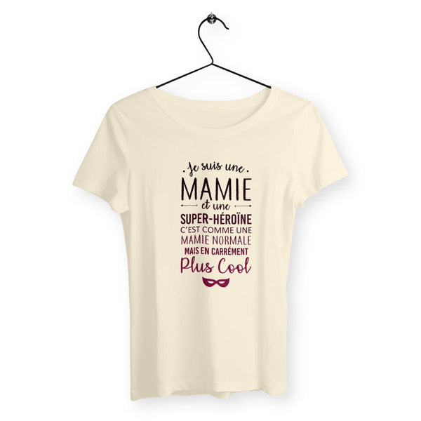 T-shirt femme - Mamie et super-héroïne - #shop_name - Premium Plus