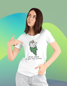 T-shirt femme - M'en fous je suis une licorne - #shop_name - Premium Plus