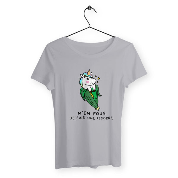 T-shirt femme - M'en fous je suis une licorne - #shop_name - Premium Plus