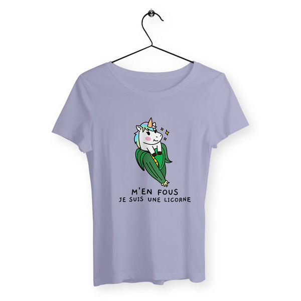 T-shirt femme - M'en fous je suis une licorne - #shop_name - Premium Plus