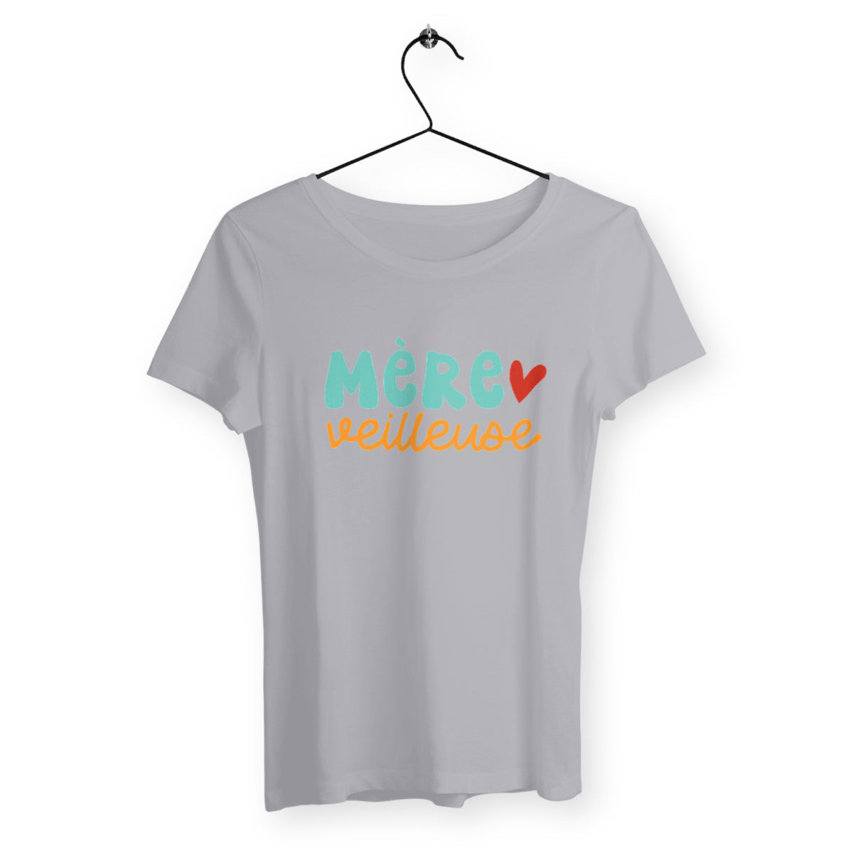 T-shirt femme avec l'inscription 'Mère Veilleuse', un design doux et tendre, parfait pour célébrer le rôle protecteur et lumineux d'une maman.