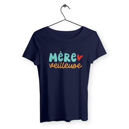 T-shirt femme avec l'inscription 'Mère Veilleuse', un design doux et tendre, parfait pour célébrer le rôle protecteur et lumineux d'une maman.