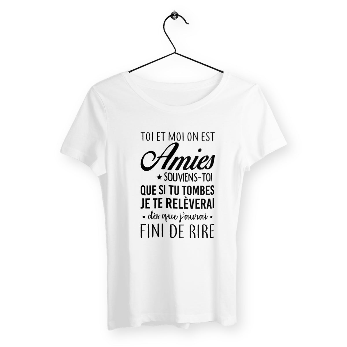 T-shirt femme - On est amies - #shop_name - Premium Plus