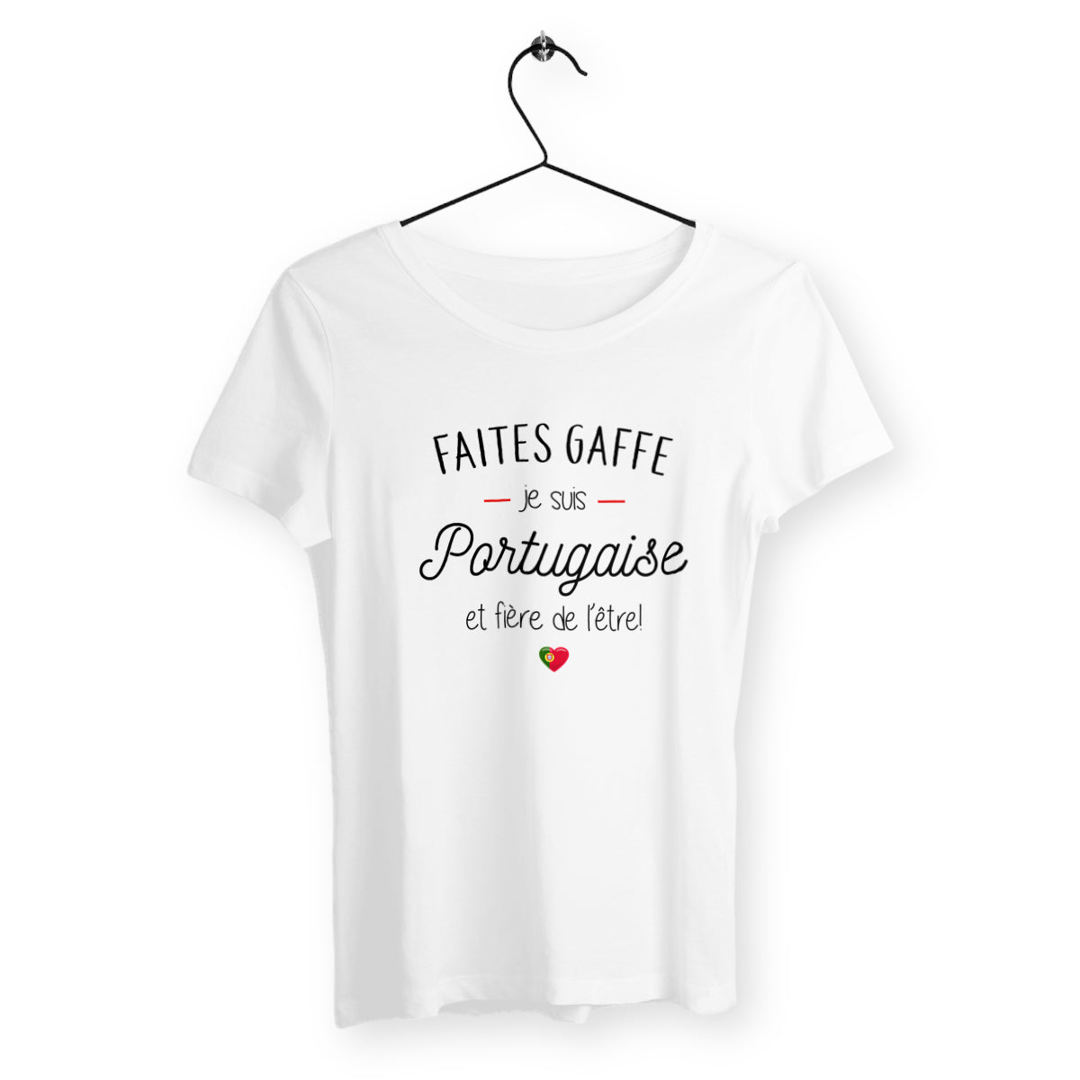 T-shirt femme - Portugaise et fière de l'être - #shop_name - Premium Plus