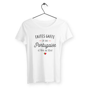 T-shirt femme - Portugaise et fière de l'être - #shop_name - Premium Plus