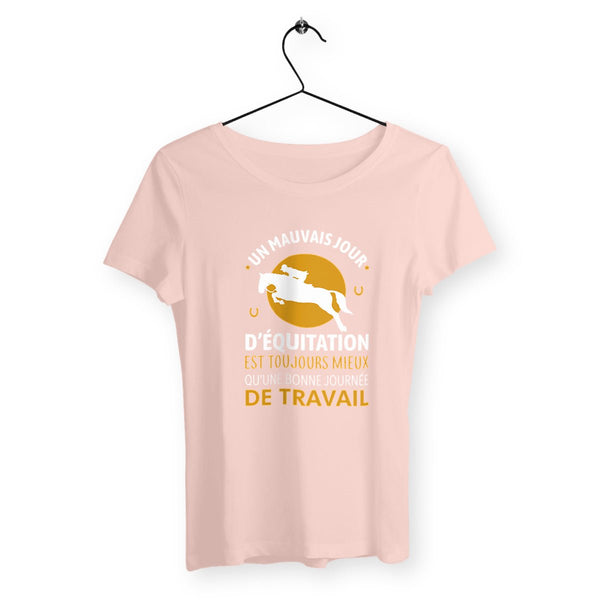 T-shirt femme - Un mauvais jour d'équitation - #shop_name - Premium Plus