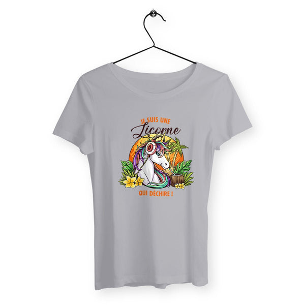 T-shirt femme - Une licorne qui déchire - #shop_name - Premium Plus