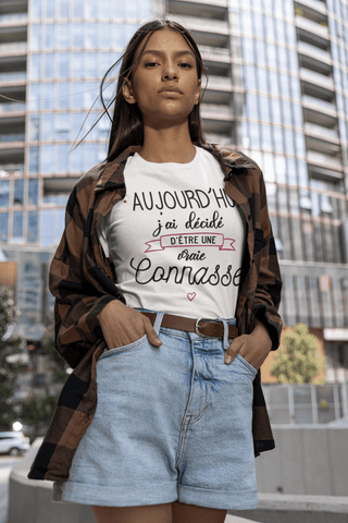 T-shirt femme - Une vraie connasse - #shop_name - Premium Plus