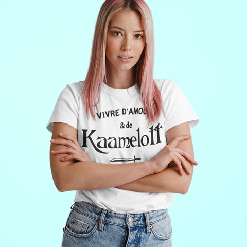 T-shirt femme - Vivre d'amour et de Kaamelott - #shop_name - Premium Plus