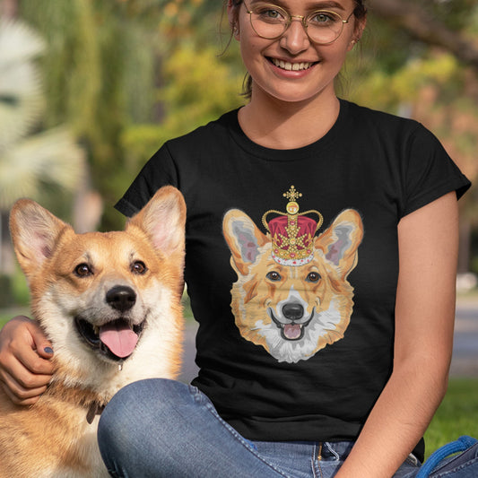 T-shirt femme avec l'inscription "Welsh Corgi" – Un design mignon et adorable pour les amoureuses de cette race de chien. Parfait pour afficher votre amour pour les Corgis avec style et originalité !