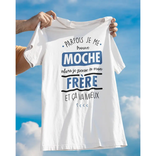 T-shirt homme en coton bio Alors je pense à mon frère