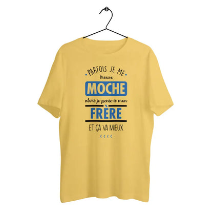 T-shirt homme en coton bio Alors je pense à mon frère - face_4