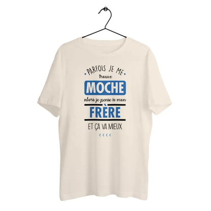 T-shirt homme en coton bio Alors je pense à mon frère - face_7