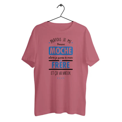 T-shirt homme en coton bio Alors je pense à mon frère - face_6