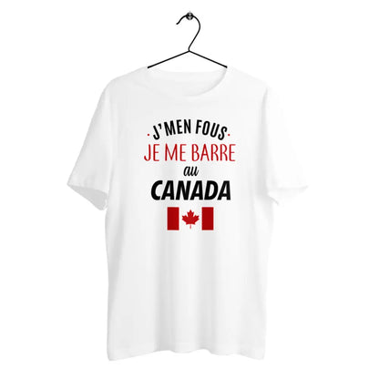 T-shirt homme en coton bio Je me barre au Canada