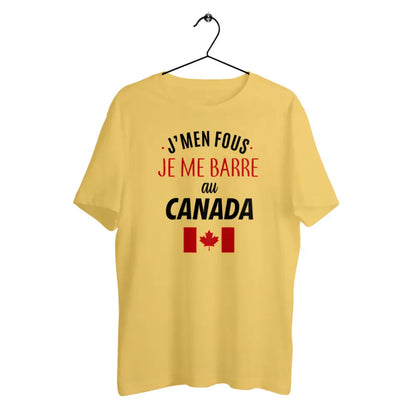 T-shirt homme en coton bio Je me barre au Canada