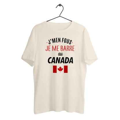 T-shirt homme en coton bio Je me barre au Canada