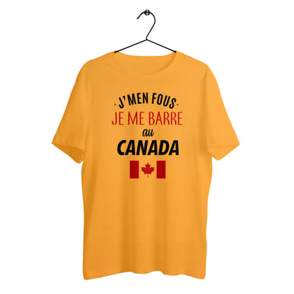 T-shirt homme en coton bio Je me barre au Canada