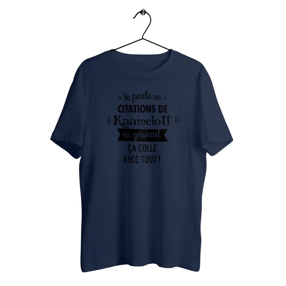 T-shirt homme en coton bio Je parle en citation de Kaamelott