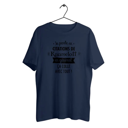 T-shirt homme en coton bio Je parle en citation de Kaamelott