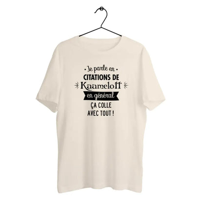 T-shirt homme en coton bio Je parle en citation de Kaamelott
