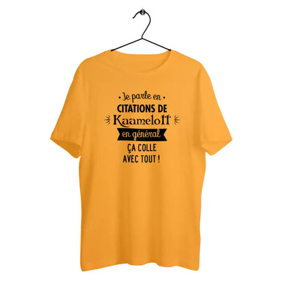 T-shirt homme en coton bio Je parle en citation de Kaamelott