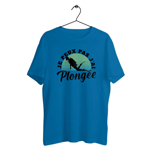 T-shirt homme en coton bio Je peux pas j'ai plongée