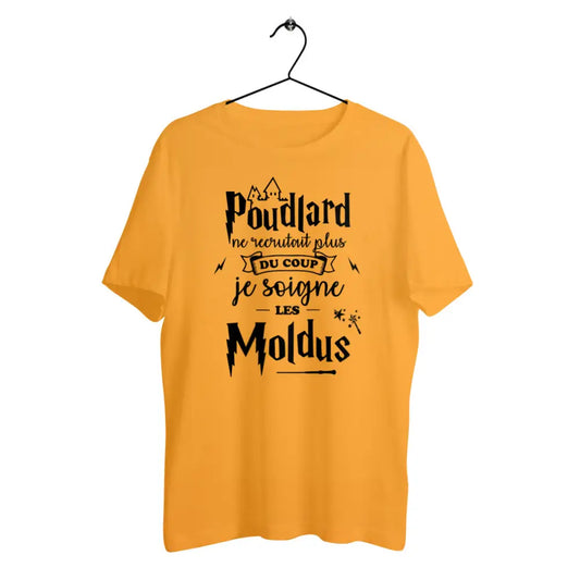T-shirt homme en coton bio Je soigne les moldus