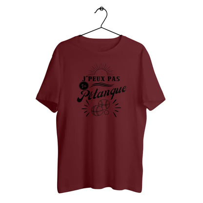 T-shirt homme en coton bio J'peux pas j'ai pétanque