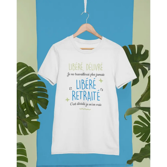 T-shirt homme en coton bio Libéré retraité