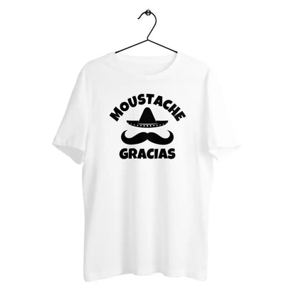 T-shirt homme en coton bio Moustache gracias