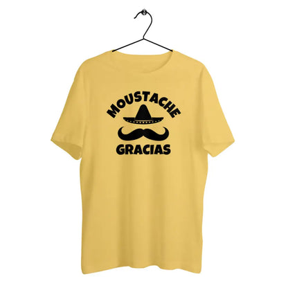 T-shirt homme en coton bio Moustache gracias