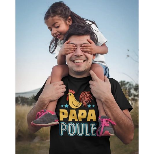 T-shirt homme en coton bio Papa poule