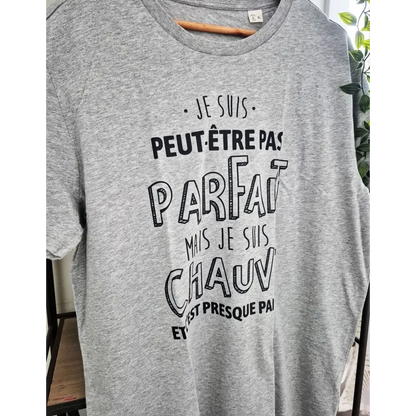 T-shirt homme en coton bio Parfait et chauve TPOP