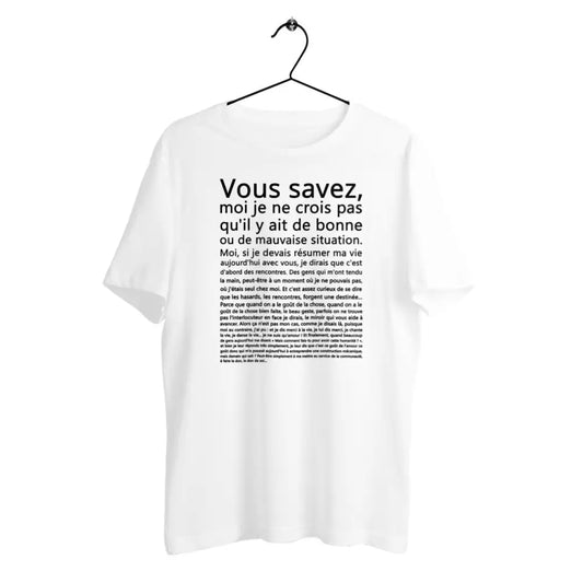 T-shirt homme en coton bio Vous savez