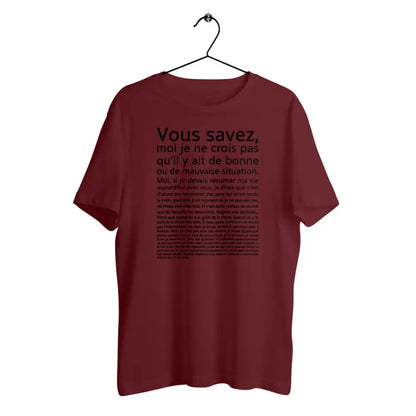 T-shirt homme en coton bio Vous savez