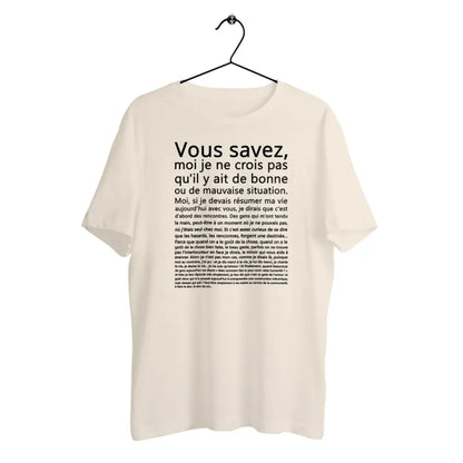 T-shirt homme en coton bio Vous savez