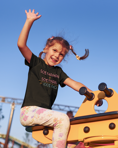 T-shirt enfant - 50% maman + 50% papa = 100% moi