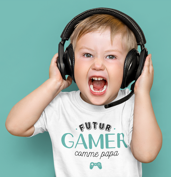 T-shirt enfant - Futur gamer comme papa