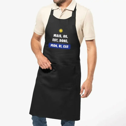 Tablier en coton biologique Mais, ou, est, donc, mon, ri, car